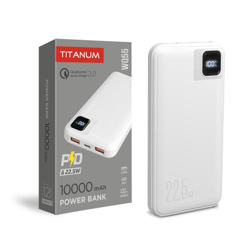 Powerbank 10000mAh TITANUM WQ55 22.5W White