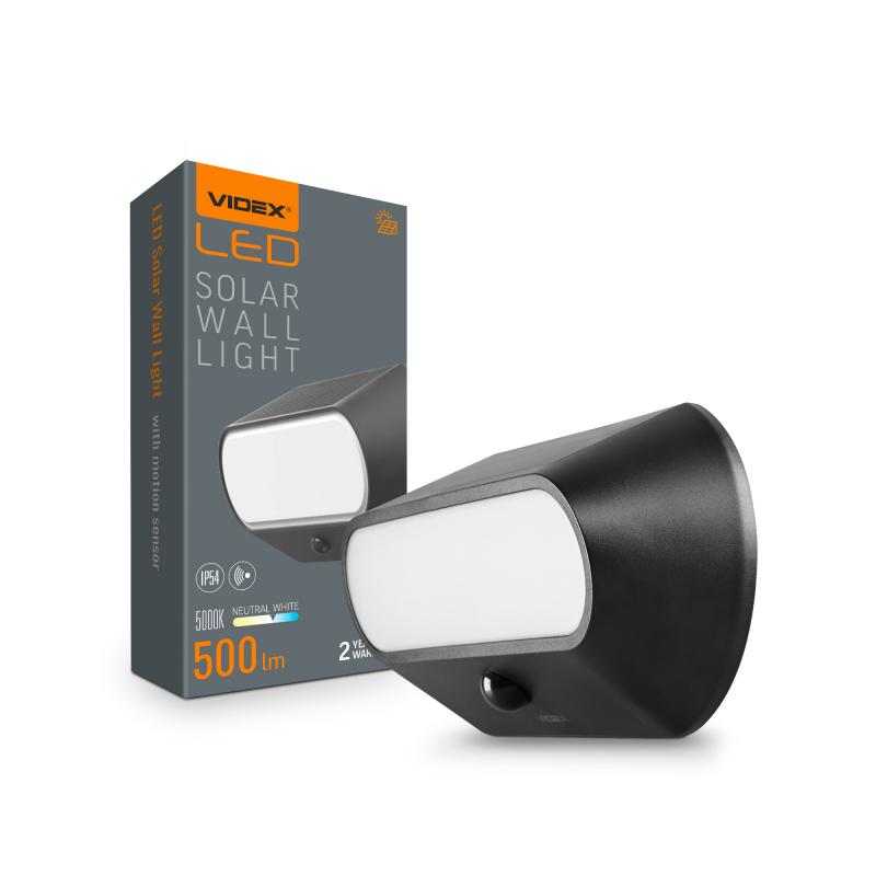 LED світильник автономний настінний IP54 VIDEX VL-BHSO-001-S 500Lm 5000K 
