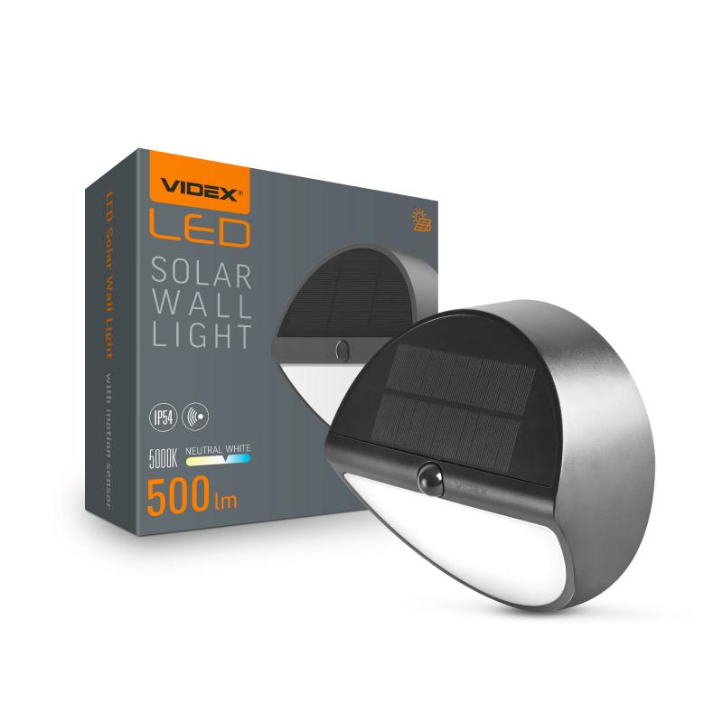 LED світильник автономний настінний IP54 VIDEX VL-BHSO-002-S 500Lm 5000K 