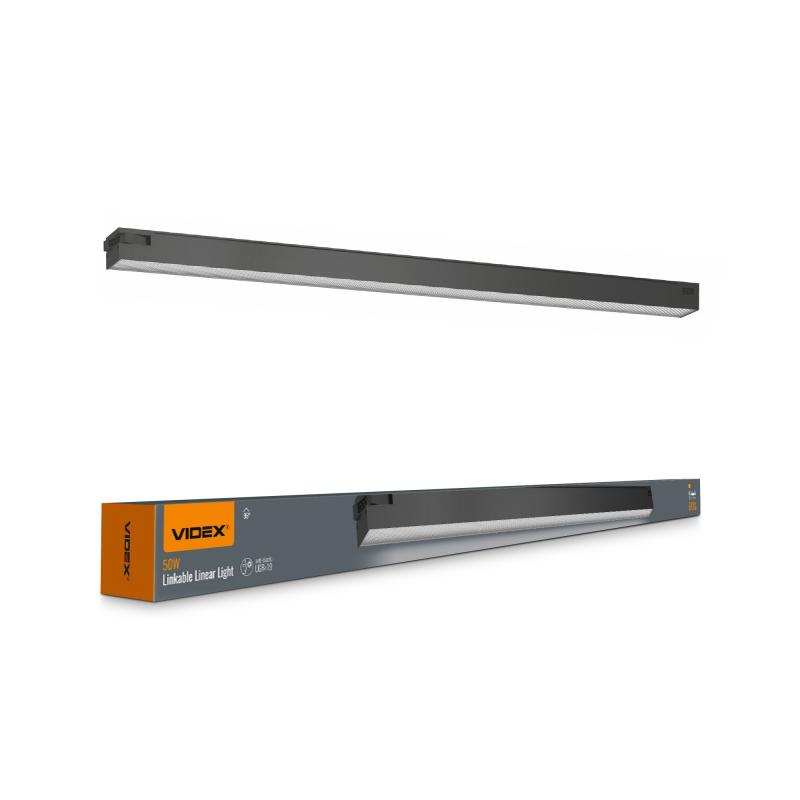 LED світильник лінійний магістральний VIDEX BNL02 50W 1.2М 5000K 220V Black 
