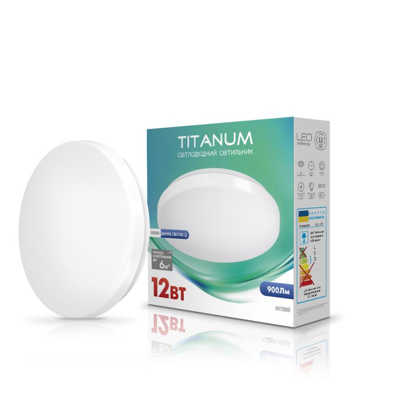 LED светильник настенно-потолочный TITANUM 12W 5000K Матовый 