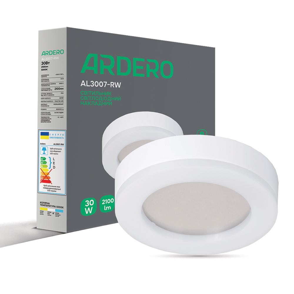 Накладной светильник Ardero AL3007-RW 30Вт 5000К IP65 белый