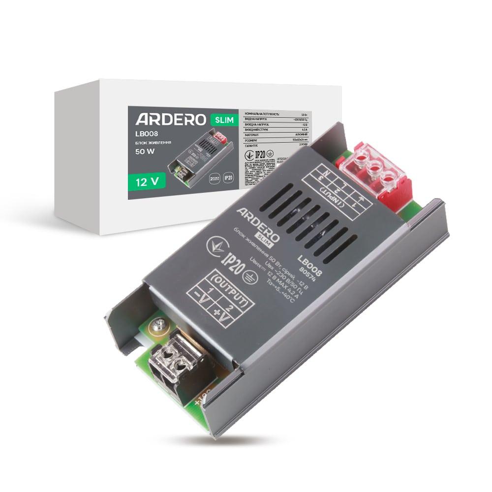 Блок питания для светодиодной ленты Ardero LB008 12В 50Вт