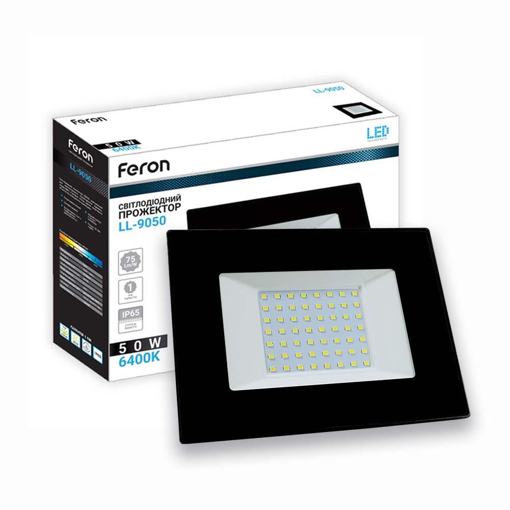 Светодиодный прожектор Feron LL-9050 50Вт 6400K черный