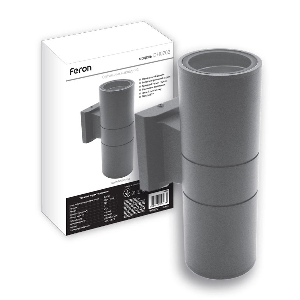 Архитектурный светильник Feron DH0702 E27 IP54 серый