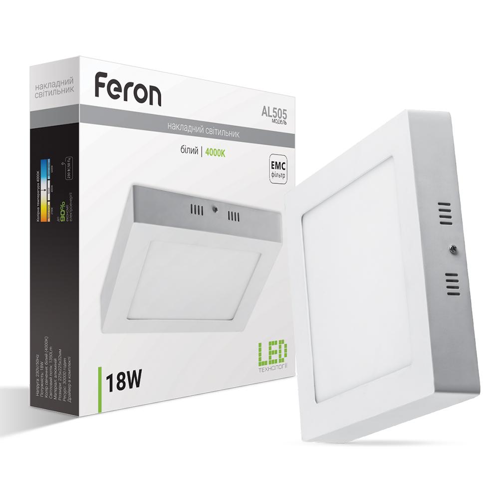 Накладной светильник Feron AL505 18Вт 4000К IP20 белый