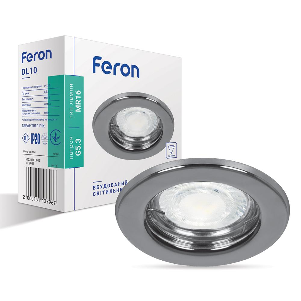 Встроенный светильник Feron DL10 хром