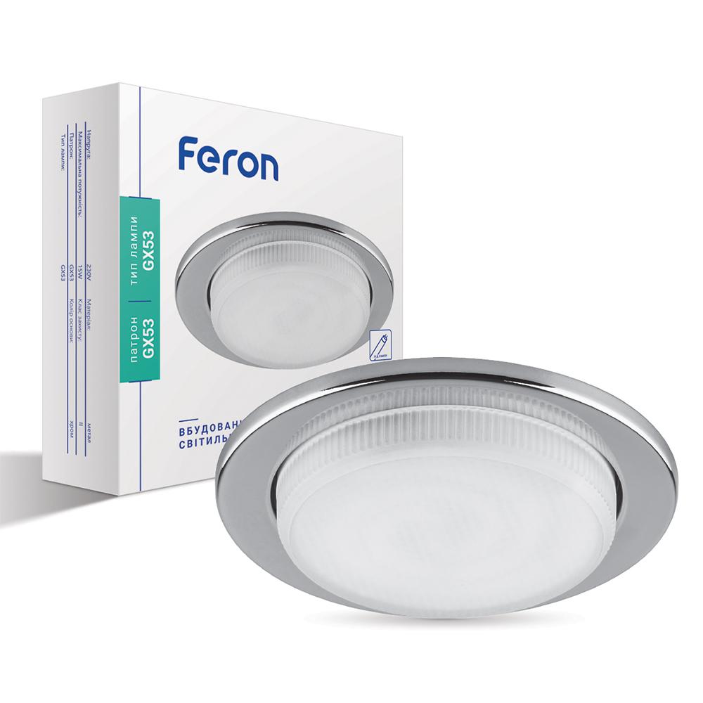 Встроенный неповоротный светильник Feron DL53 хром