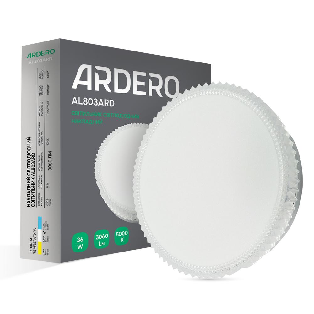 Накладной светильник Ardero AL803ARD 36Вт 5000К IP40 Белый декор