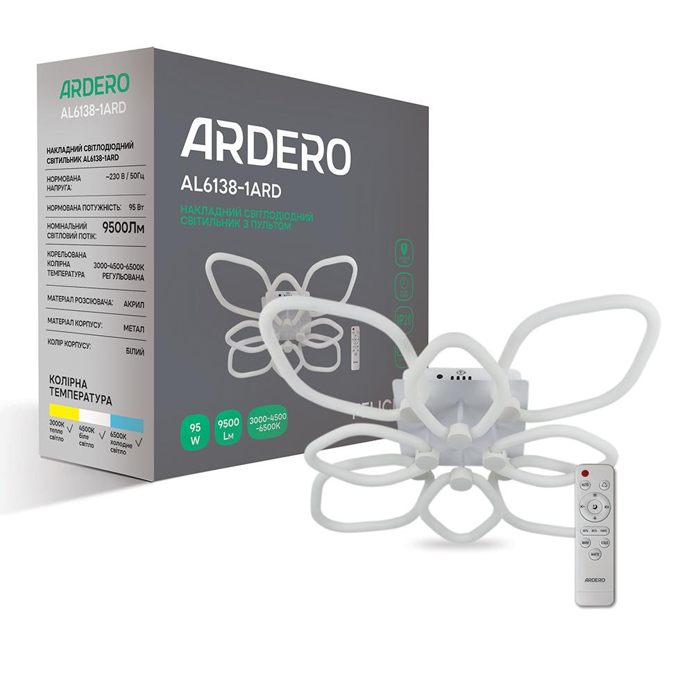 Светодиодная люстра с пультом Ardero AL6138-1ARD FELICITY 95Вт 3000-6500К IP20