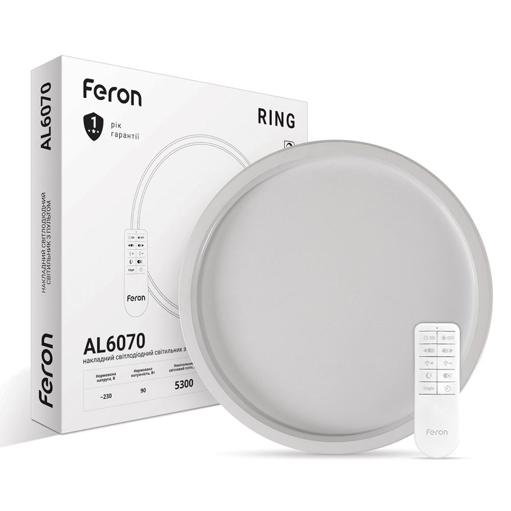 Светодиодная люстра с пультом Feron AL6070 RING 90Вт 3000-6500К IP20