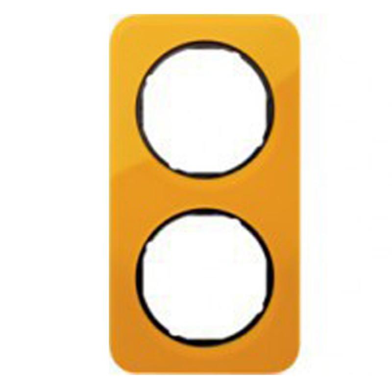 Рамка 2Х оранжевый прозрачный/черный, акрил, R.1