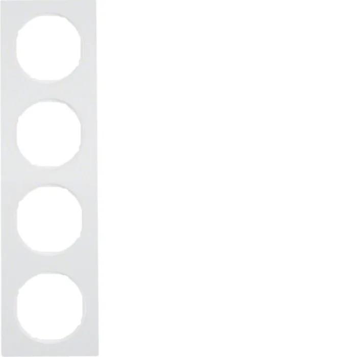 Рамка 4Х пластик/пол.білизна, R.3