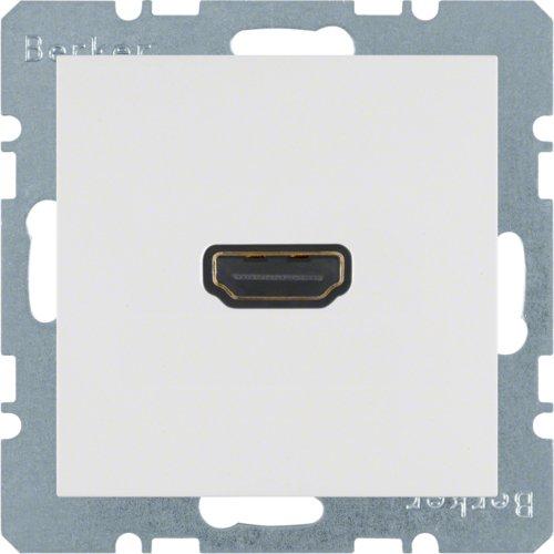HDMI-розетка, пол.белый-matt S.1
