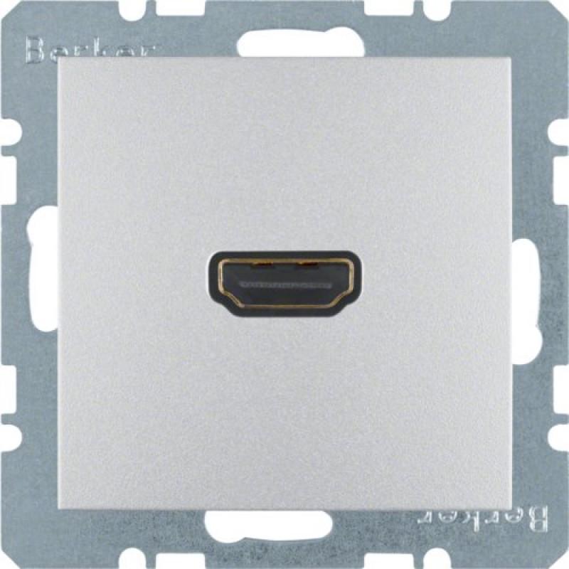 HDMI-розетка, підключення сзаду під кутом 90град., алюміній S.1