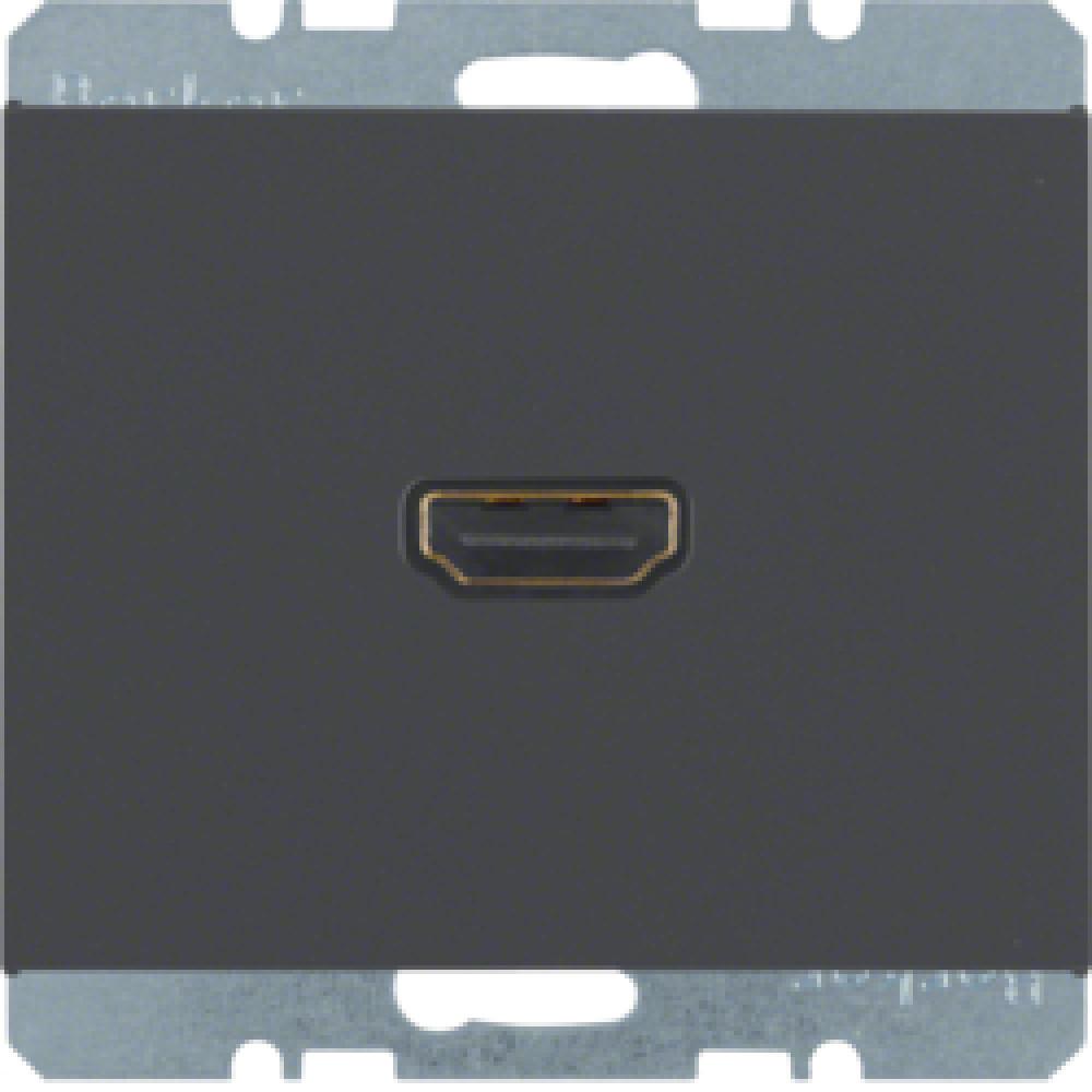 HDMI-розетка, підключення сзаду під кутом 90град., антрацит, K.1