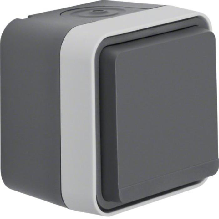 Розетка з з/к з зах.контактів IP55, сіра, 16А/250В W.1