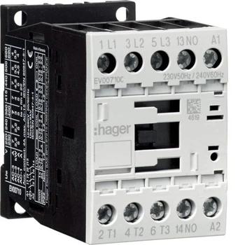 Контактор корпусной 3P + 1НЗ, 230В-AC, 7А AC-3