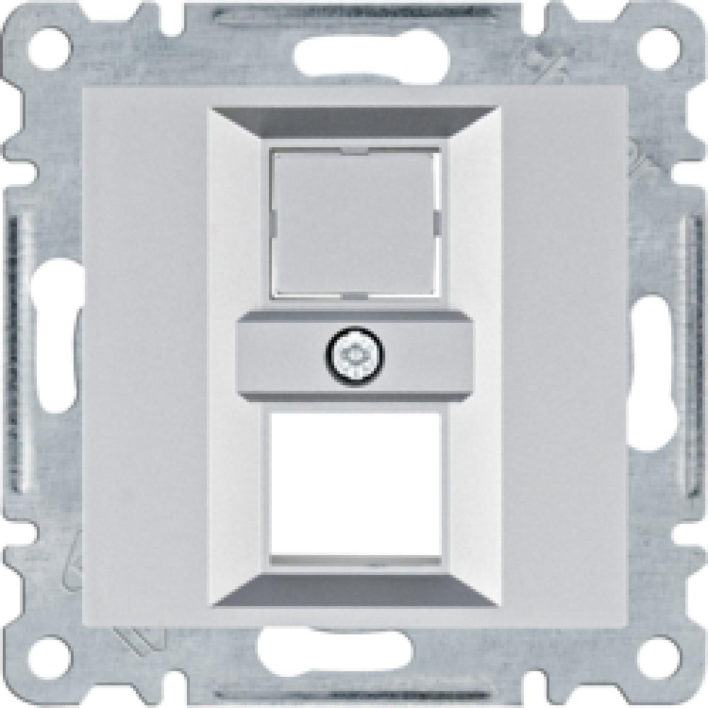 Двойная панель для RJ12/RJ45 Lumina, серебристая