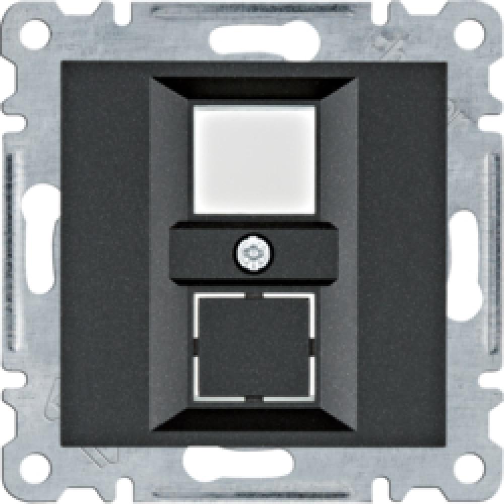 Панель подвійна для RJ12/RJ45 Lumina, чорна