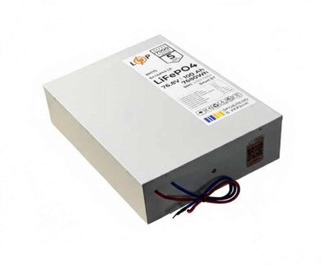 Аккумулятор LP LiFePO4 76,8V - 100 Ач (7680 Втч) (BMS 200/100А) метал Smart BT
