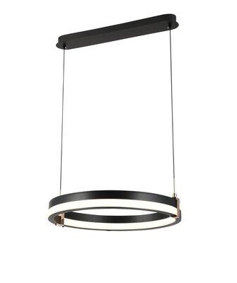 Підвісна LED-люстра VALESO G 2919/500D 108W, з пультом 2.4G з затемненням Чорний+Золото