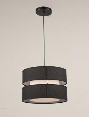 Подвесной светильник Loft с тканевым абажуром VALESO N6851/1H для кухни спальни, черный.