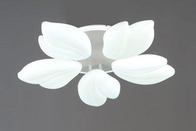 Светильник потолочный светодиодный VALESO 5 плафонов LED 76W Белый Сталь Акрил 3000K+6500K YH1413/5
