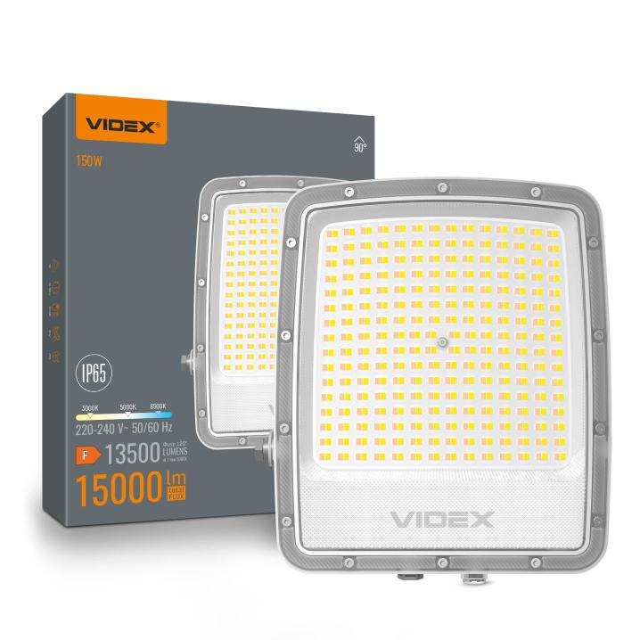 Светодиодный прожектор VIDEX F5 150W 3000-5000-6500K 230V белый (VL-F5-150CW)