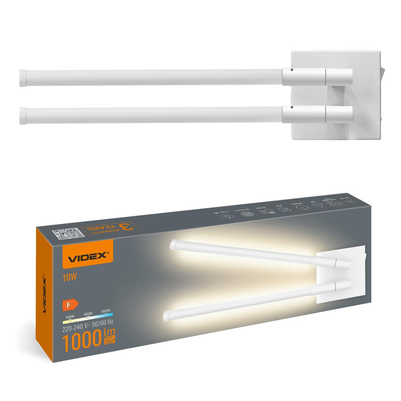 LED світильник настінний VIDEX WL042 10W 3000-4000-6000K White