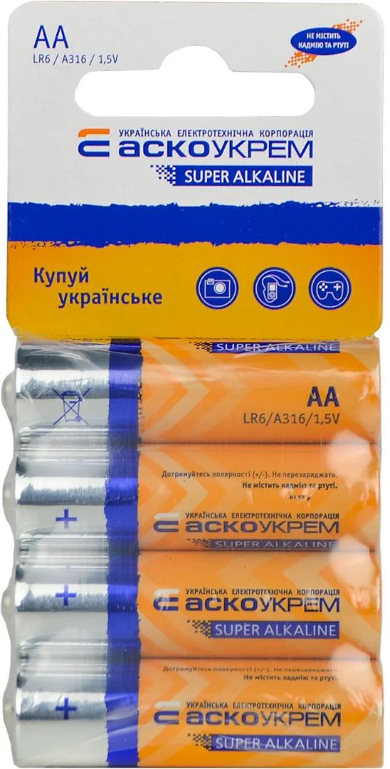 Батарейка щелочная АА.LR6.SC4 (упаковка 4 штуки)