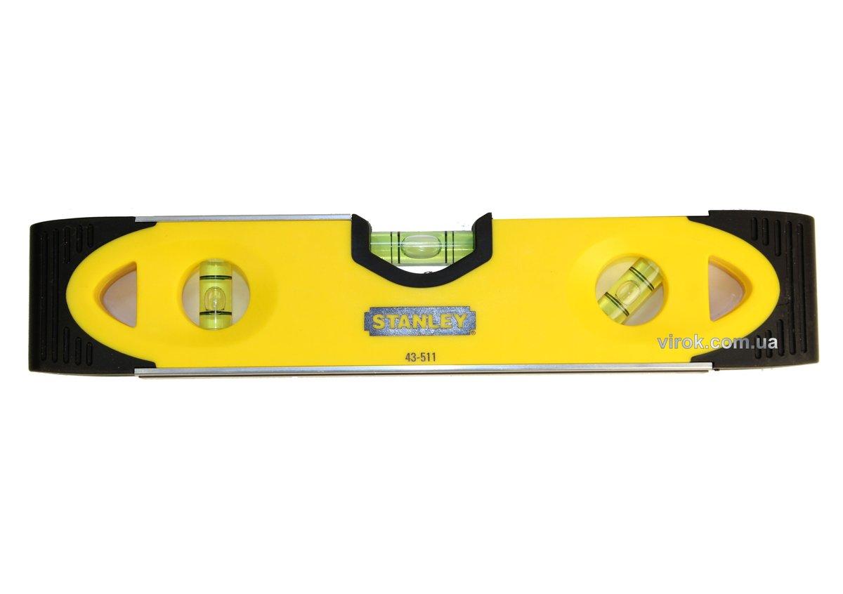 Уровень STANLEY Torpedo Shockproof: L= 23 см. 3 капсулы
