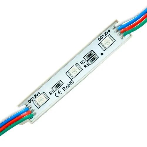 Светодиодный модуль BRT 5050-3 led W 0.72W RGB, 12В, IP65 силикон