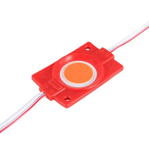 Світлодіодний модуль BRT COB 2.4W круглий RED, 12В, IP65 червоний