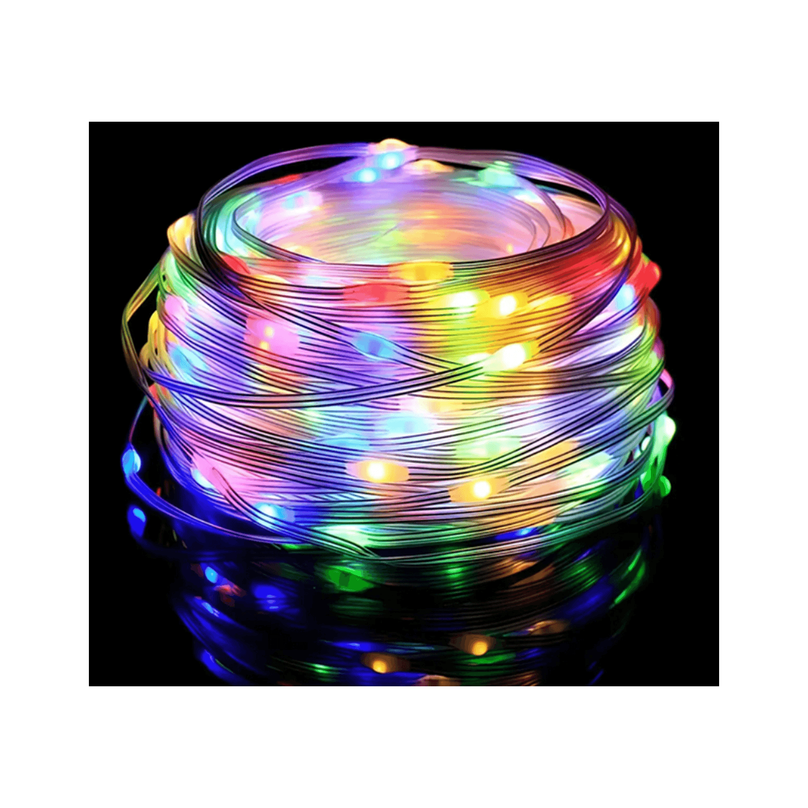 Гірлянда вулична світлодіодна вологозахищена в силіконі FAIRY-10 RGB
