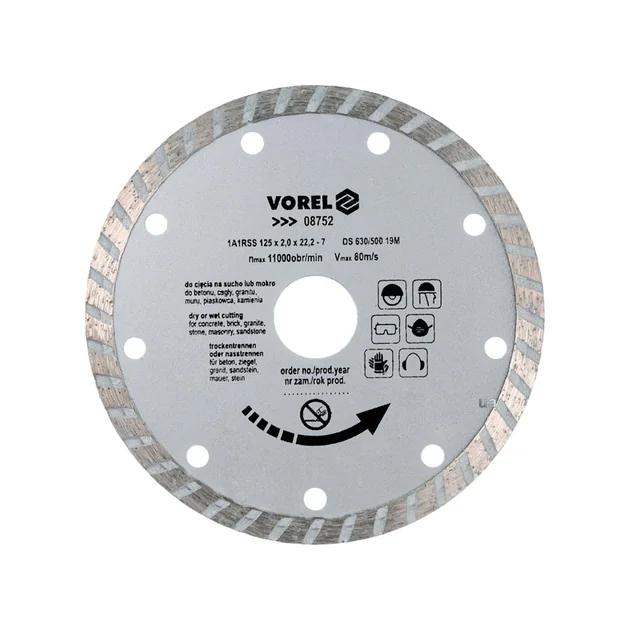 Диск отрезной алмазный VOREL TURBO Ø=125 мм