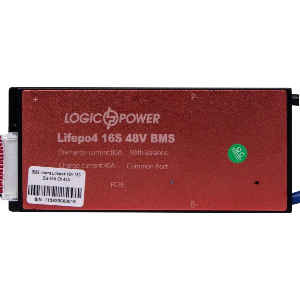 Плата BMS LiFePO4 48V 16S Dis 80A Ch 40A