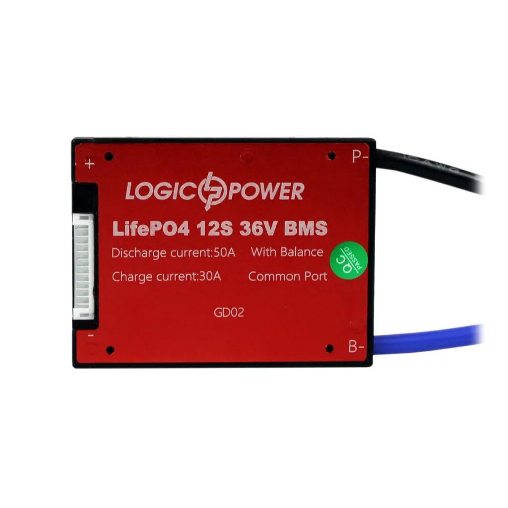 Плата BMS LiFePO4 36V 12S Dis 50A Ch 30A