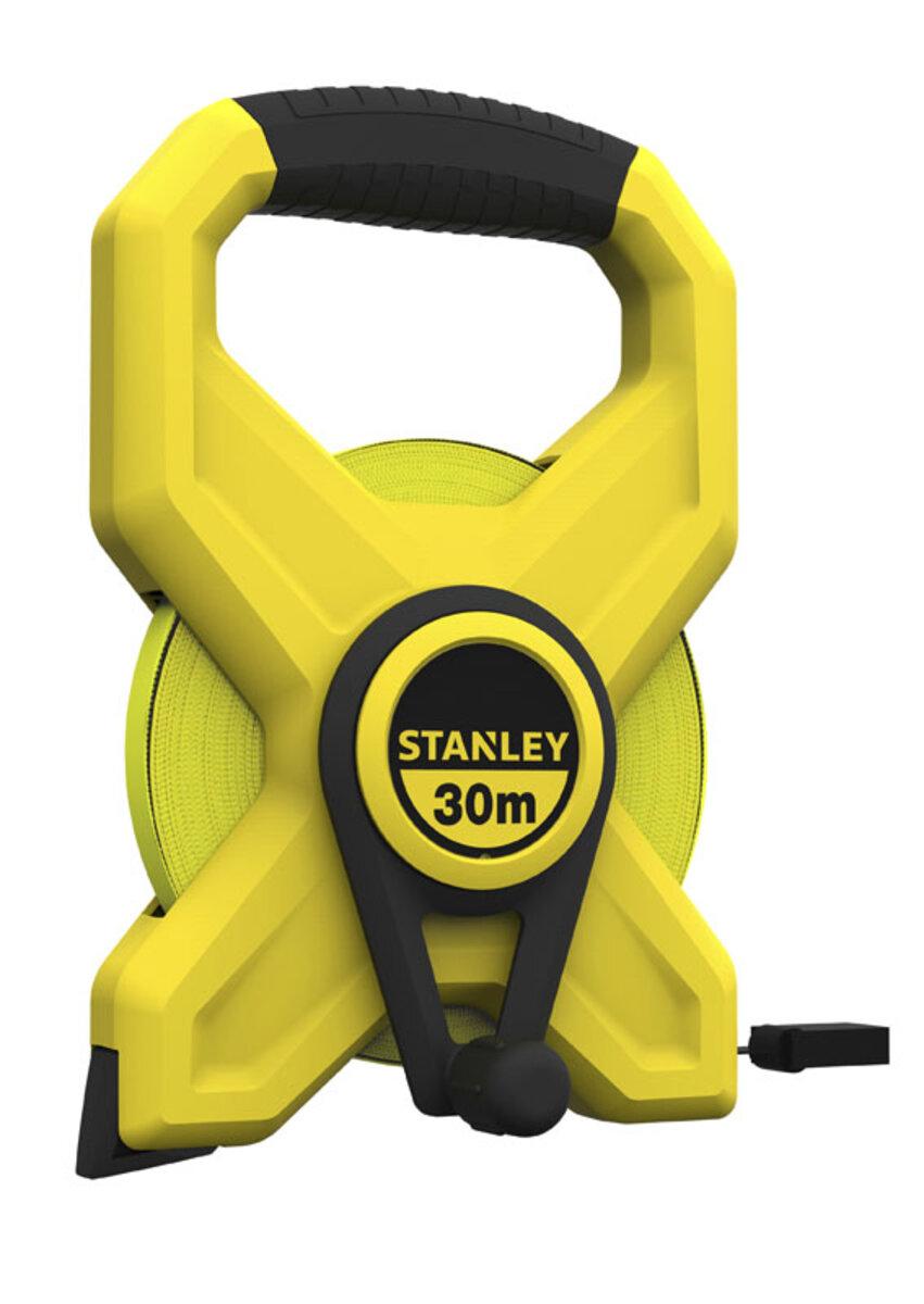 Рулетка STANLEY Longtape Fiberglass: L=30 м х 12,7 мм, пласт. корпус, полотно из стекловолокна
