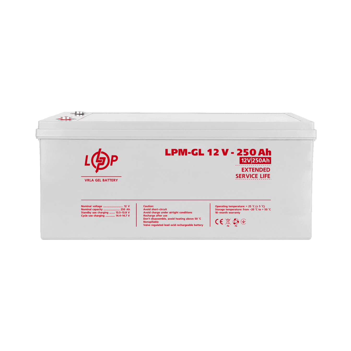 Аккумулятор гелевый LPM-GL 12V - 250 Ач