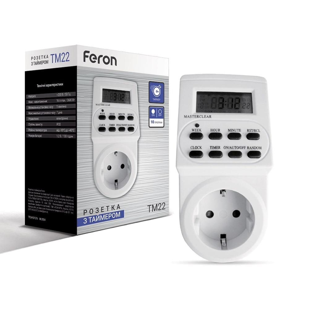 Розетка с таймером Feron TM22