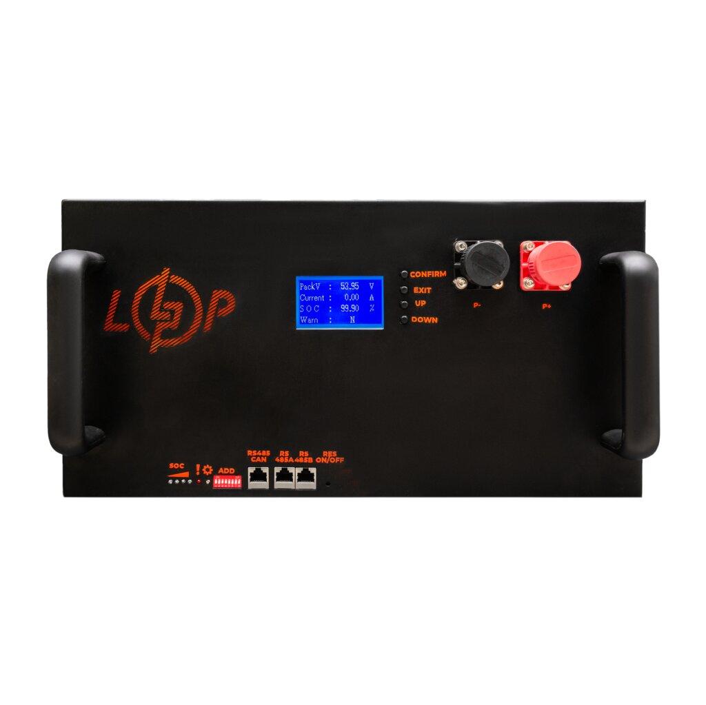 Акумулятор LP LiFePO4 51,2V - 160 Ah (8192Wh) (BMS 200A/100А) LCD метал RM Smart RS485/CAN