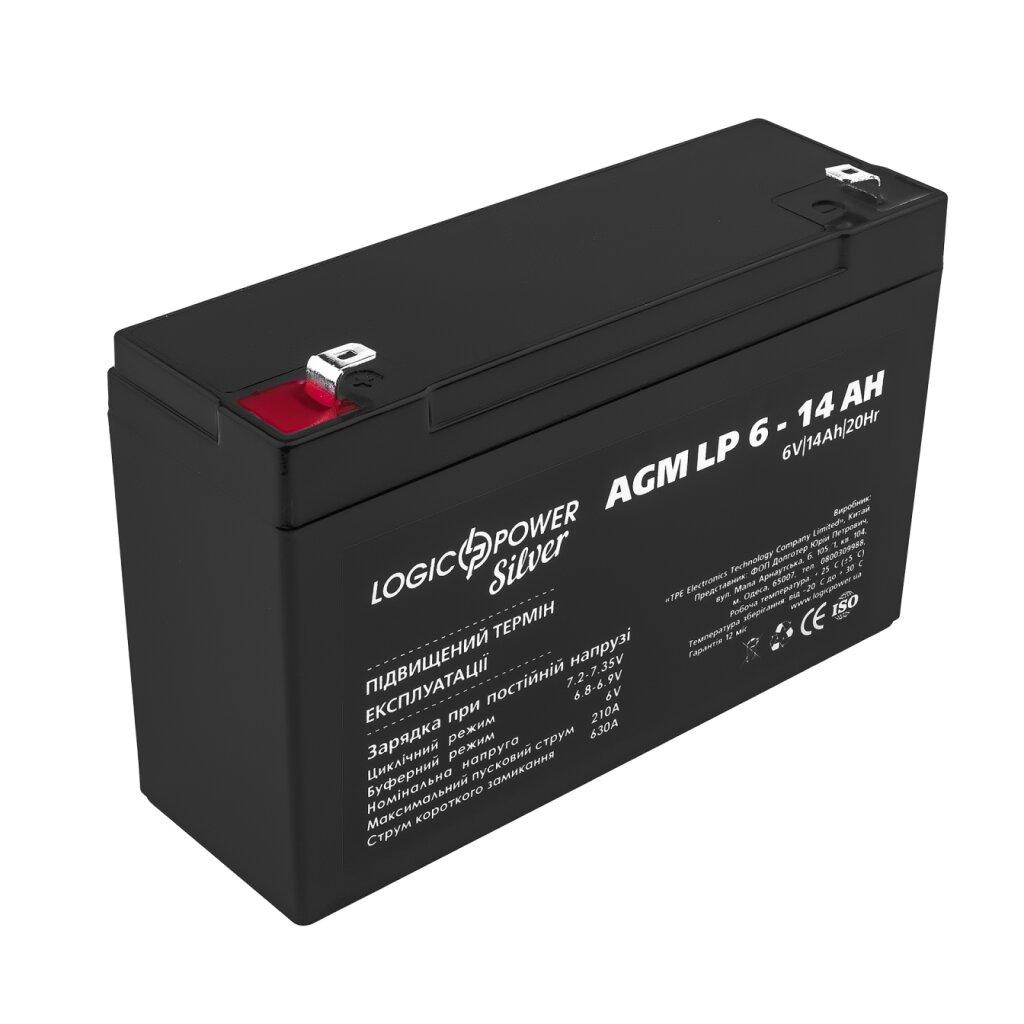 Аккумулятор AGM LP 6V - 14 Ач Silver