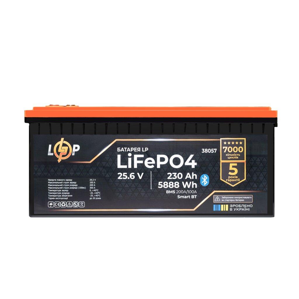 Аккумулятор LP LiFePO4 25,6V - 230 Ач (5888 Втч) (BMS 200А/100А) пластик Smart BT