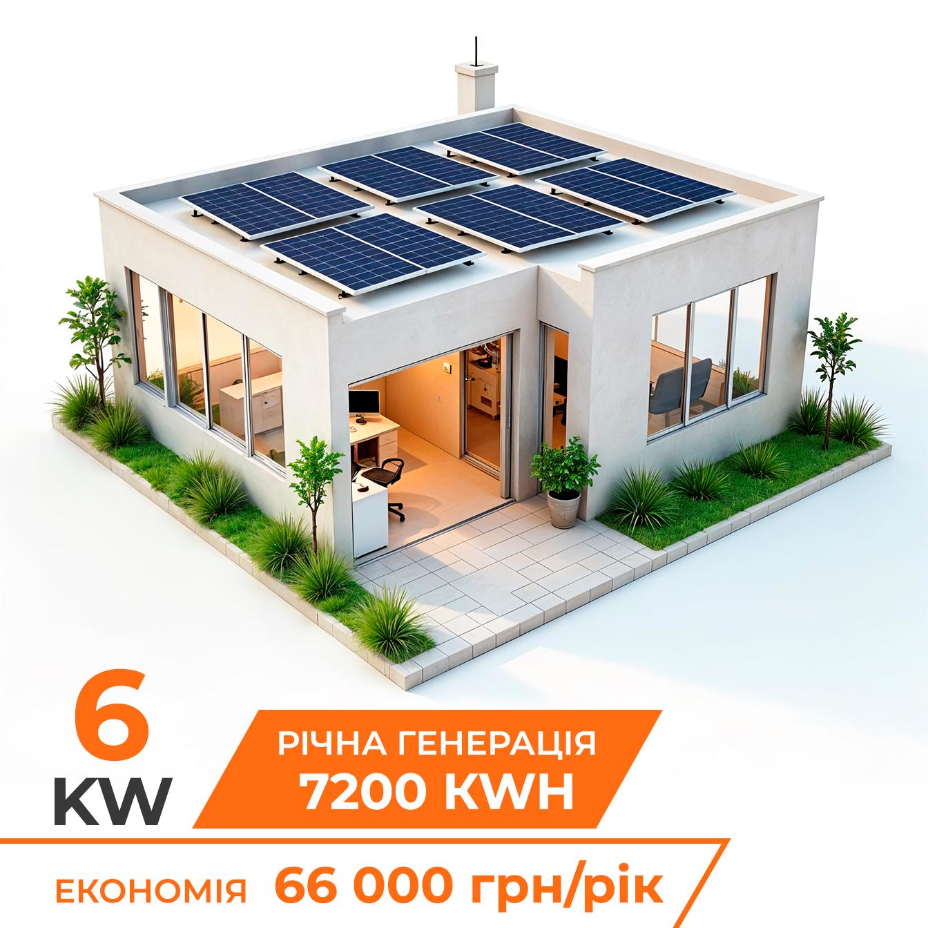 Комплект СЕС 6kW АКБ 5,1kWh (літій) 100 Ah (від 2 годин автономності)