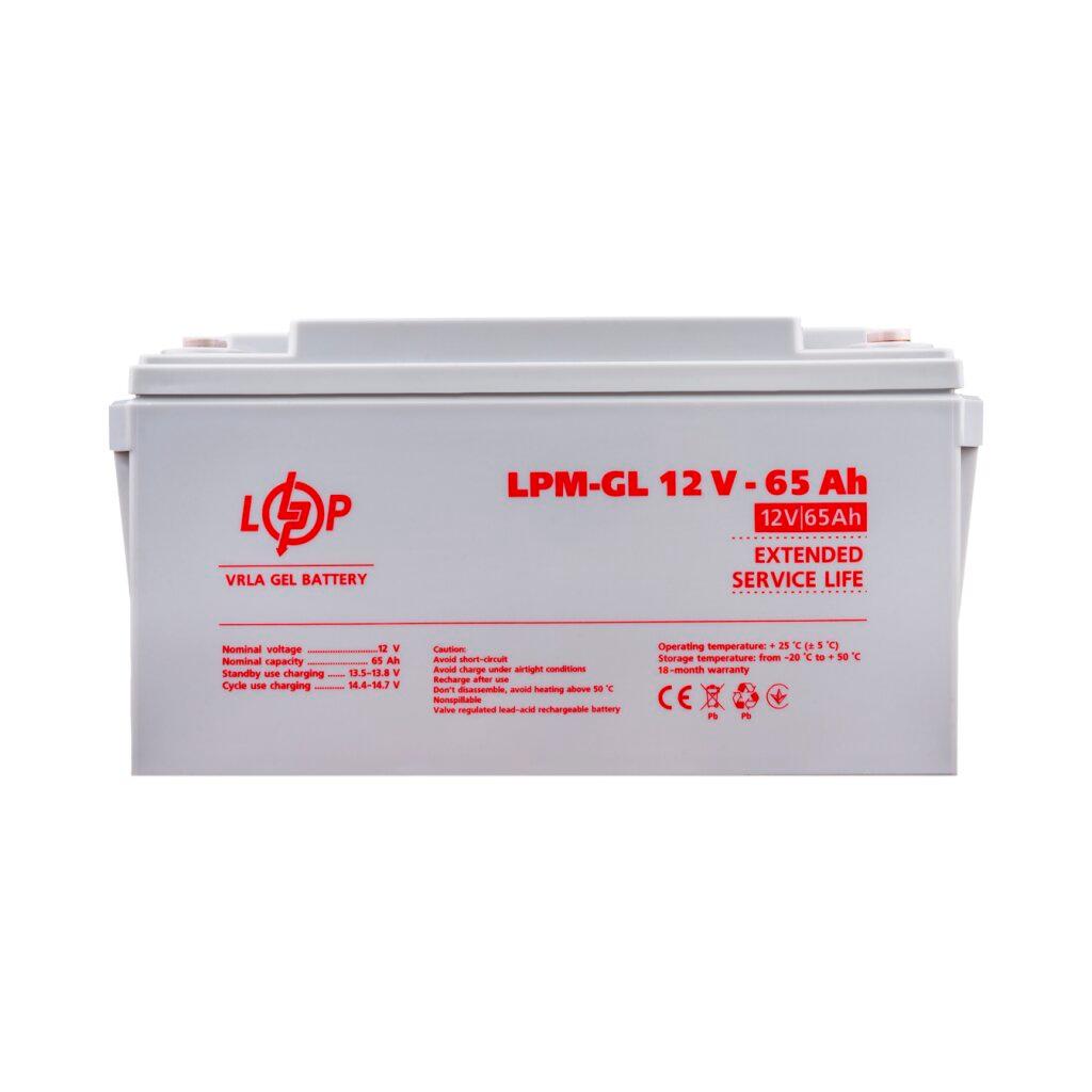 Акумулятор гелевий LPM-GL 12V - 65 Ah