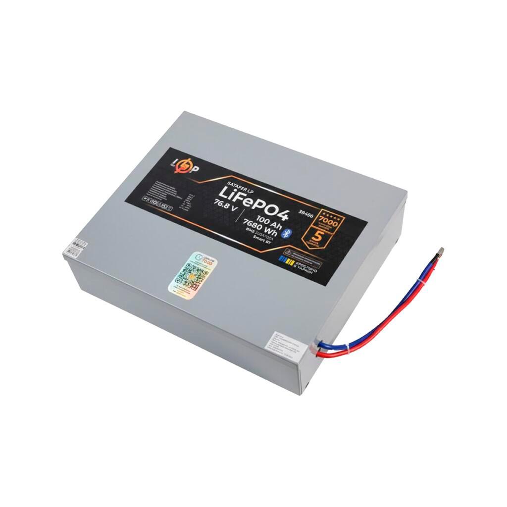 Аккумулятор LP LiFePO4 76,8V - 100 Ач (7680 Втч) (BMS 200А/100А) металл Smart BT heating