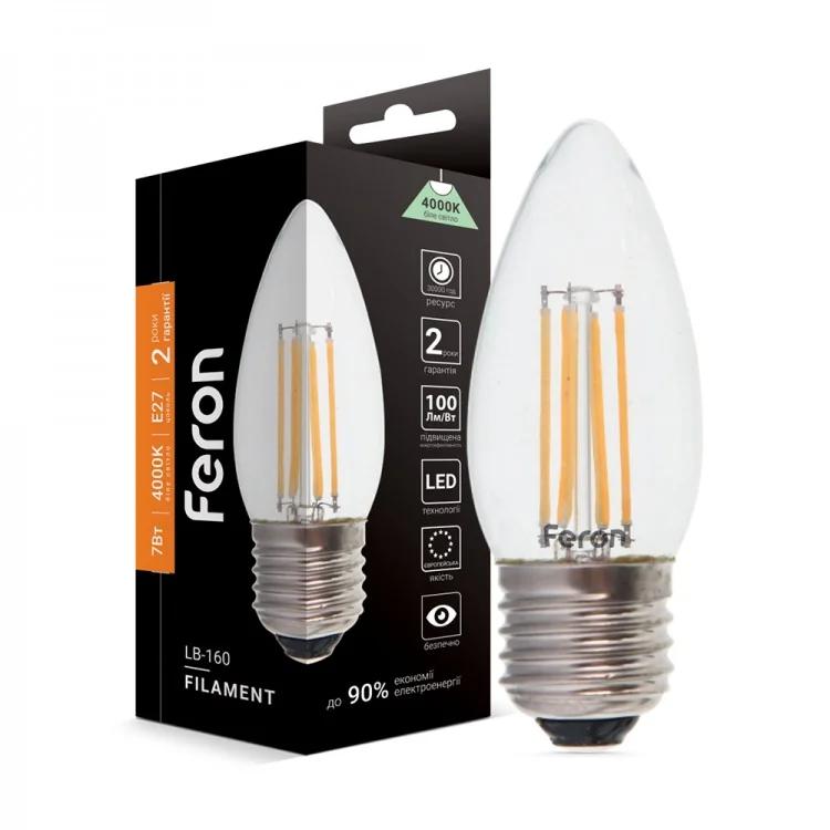Светодиодная лампа Feron Filament LB-160 7Вт E27 4000K