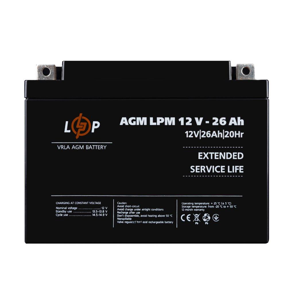 Аккумулятор AGM LPM 12V - 26 Ач