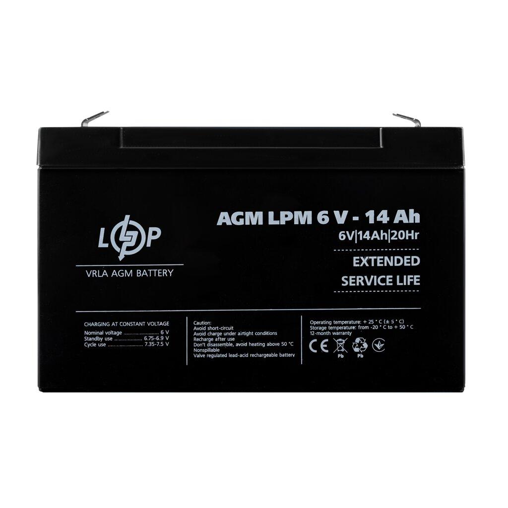Аккумулятор AGM LPM 6V - 14 Ач